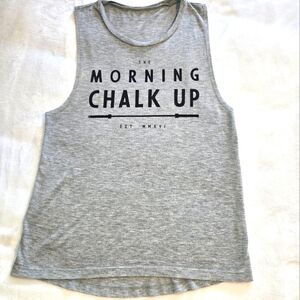 Morning Chalk Up Sleeveless Gym Tank Small